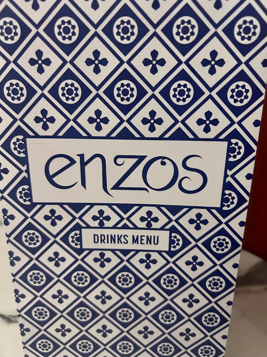 Menu, Enzo's Cucina Carrara