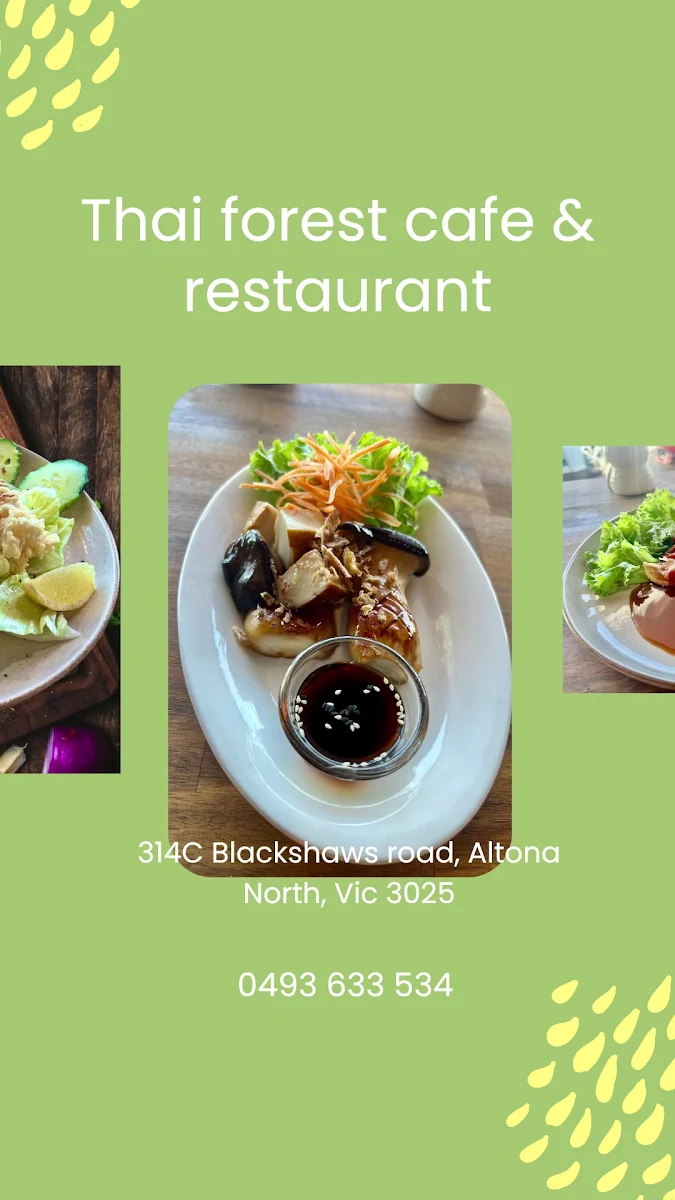 Menu, Thai Forest Cafe and Restaurant