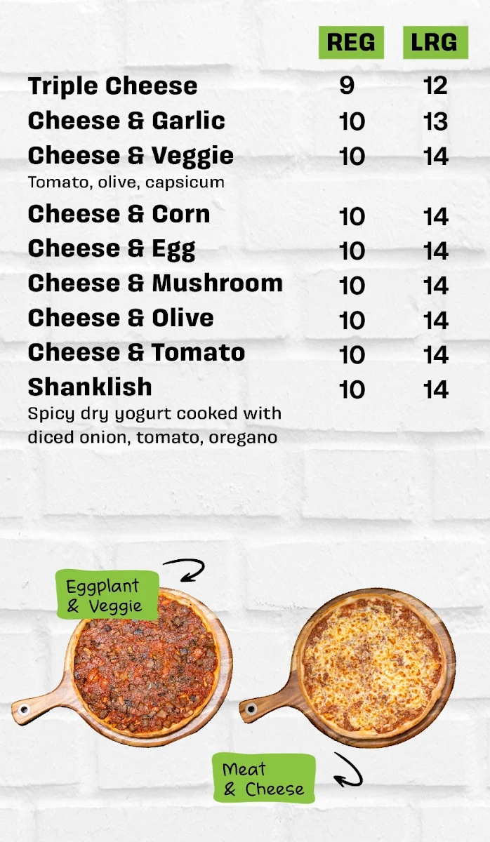 Menu, Manaqish House