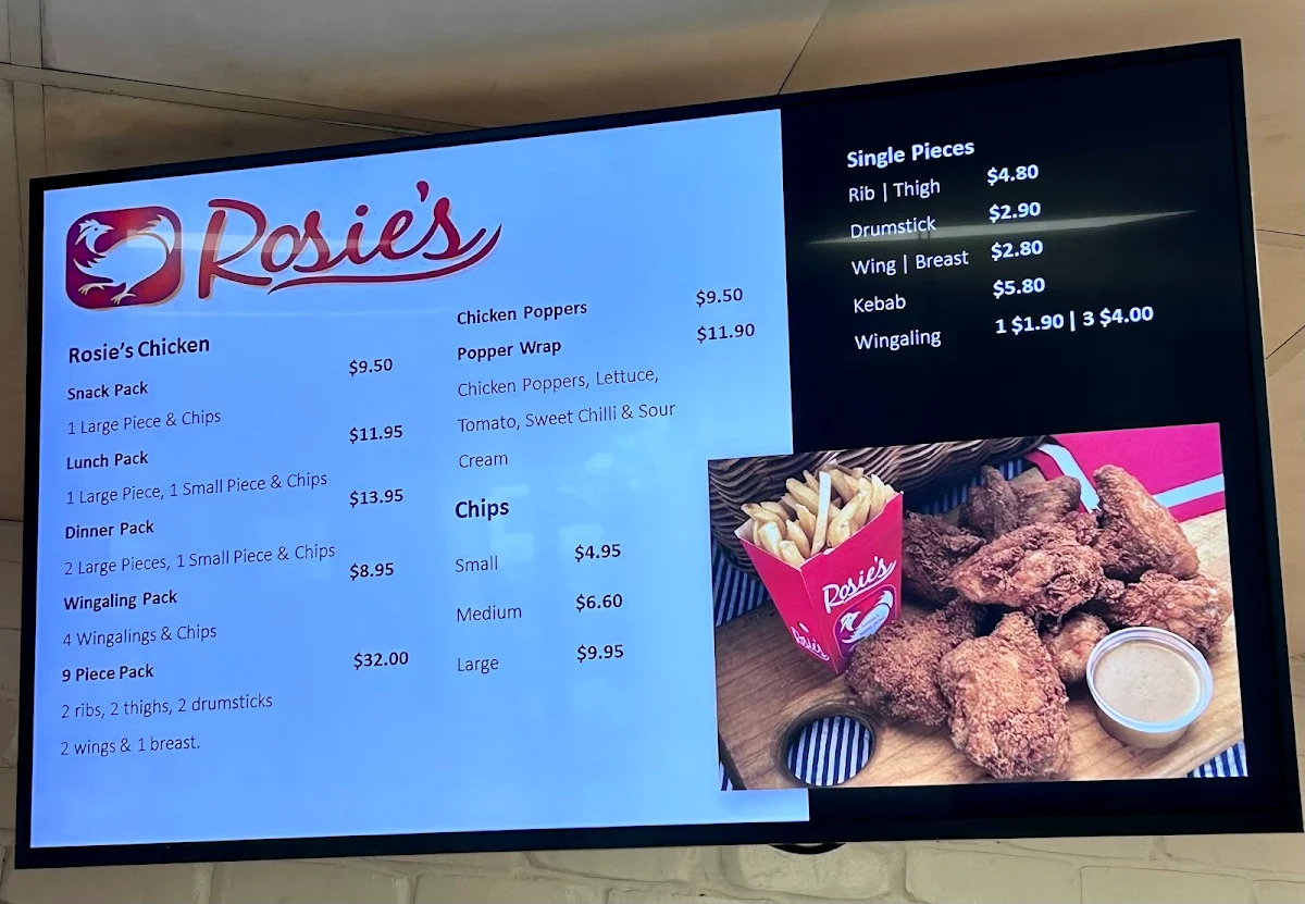 Menu, LJ's Cafe