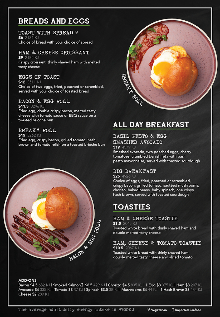 Menu, Oliver Brown