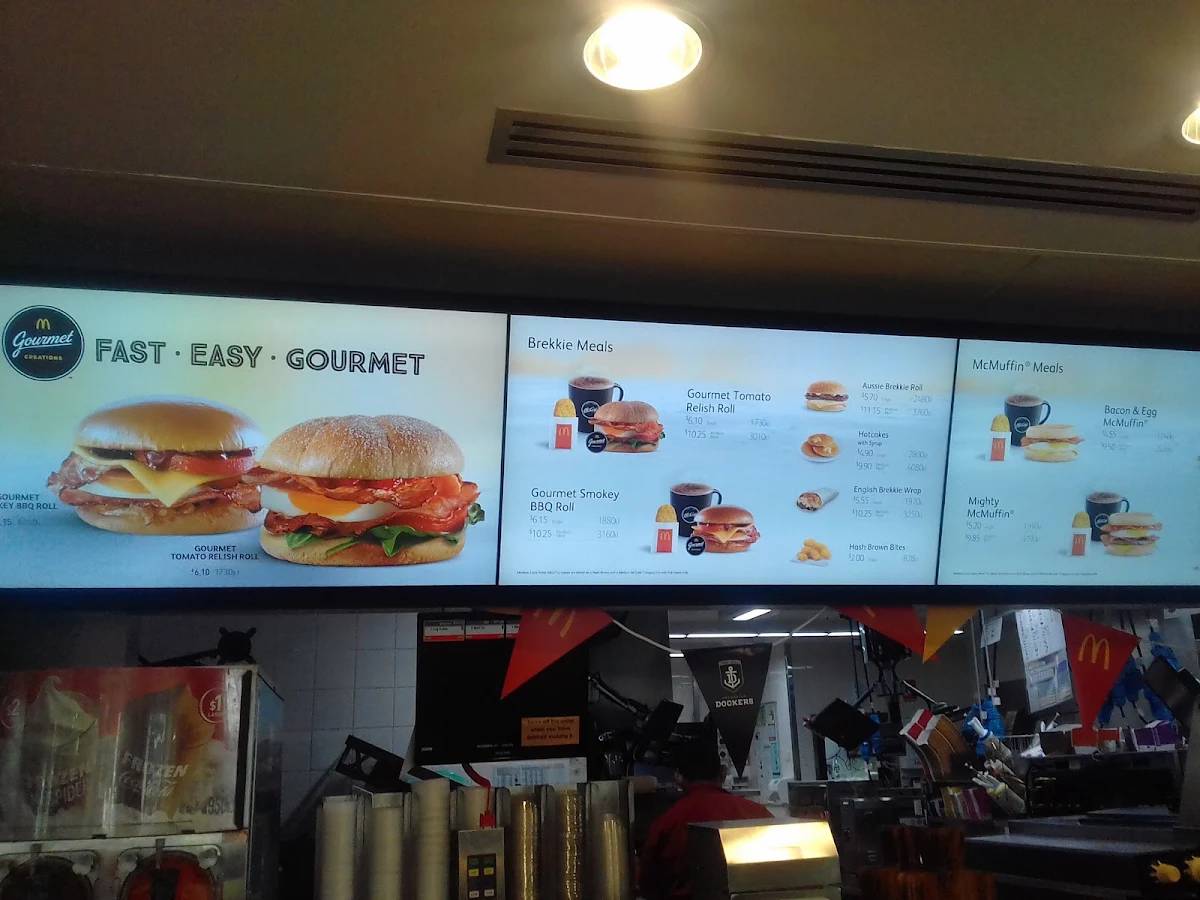 Menu, McDonald's Tuart Hill