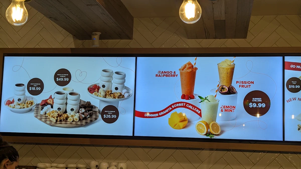 Menu, Max Brenner - Southland