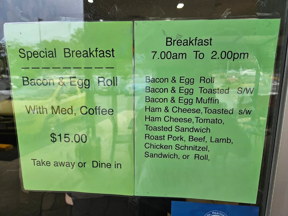 Menu, Crestwood Carvery and Cafe