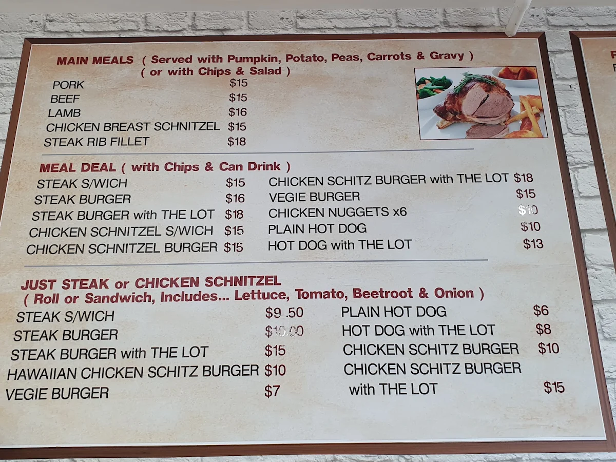 Menu, Crestwood Carvery and Cafe