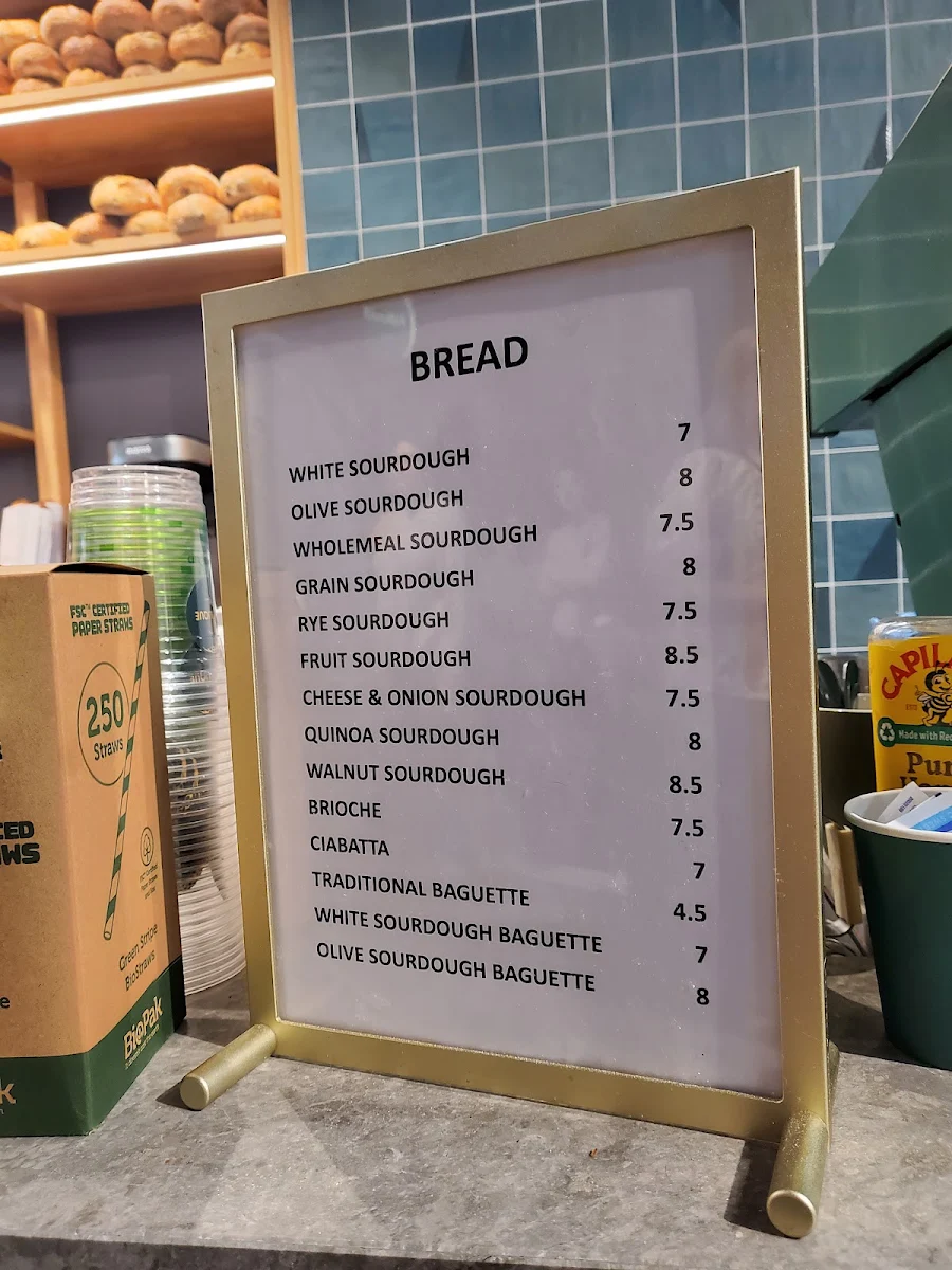 Menu, Publique Bakery