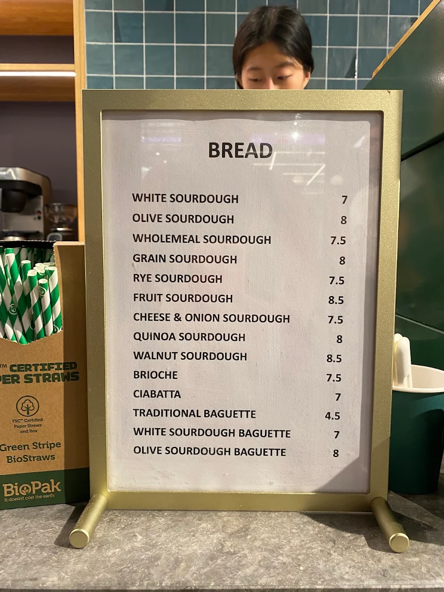 Menu, Publique Bakery