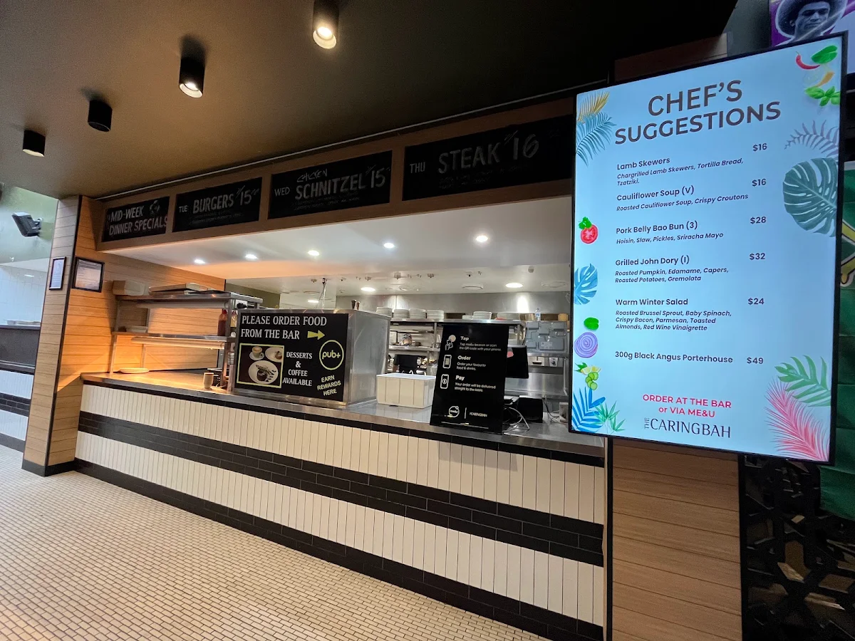 Menu, Caringbah Hotel