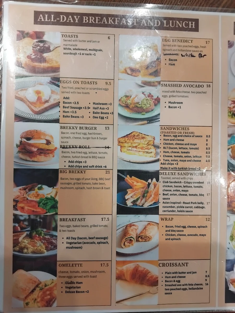 Menu, Cafe 5 (see u in cafe 5)