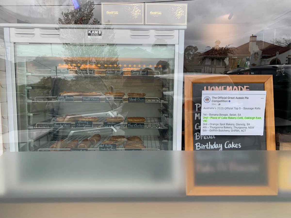 Menu, Piece of Cake Bakery