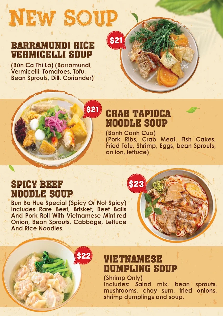Menu, Ms Co Giang