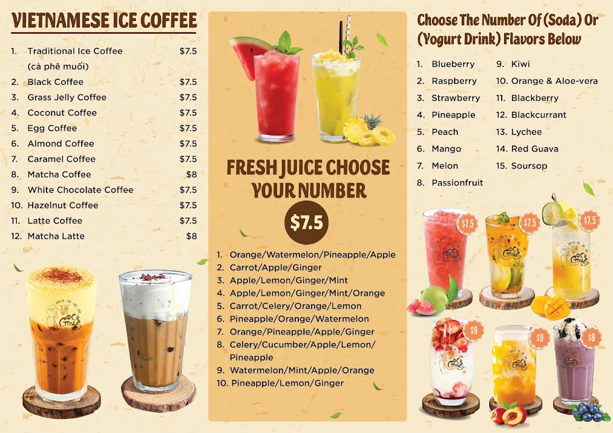 Menu, Ms Co Giang