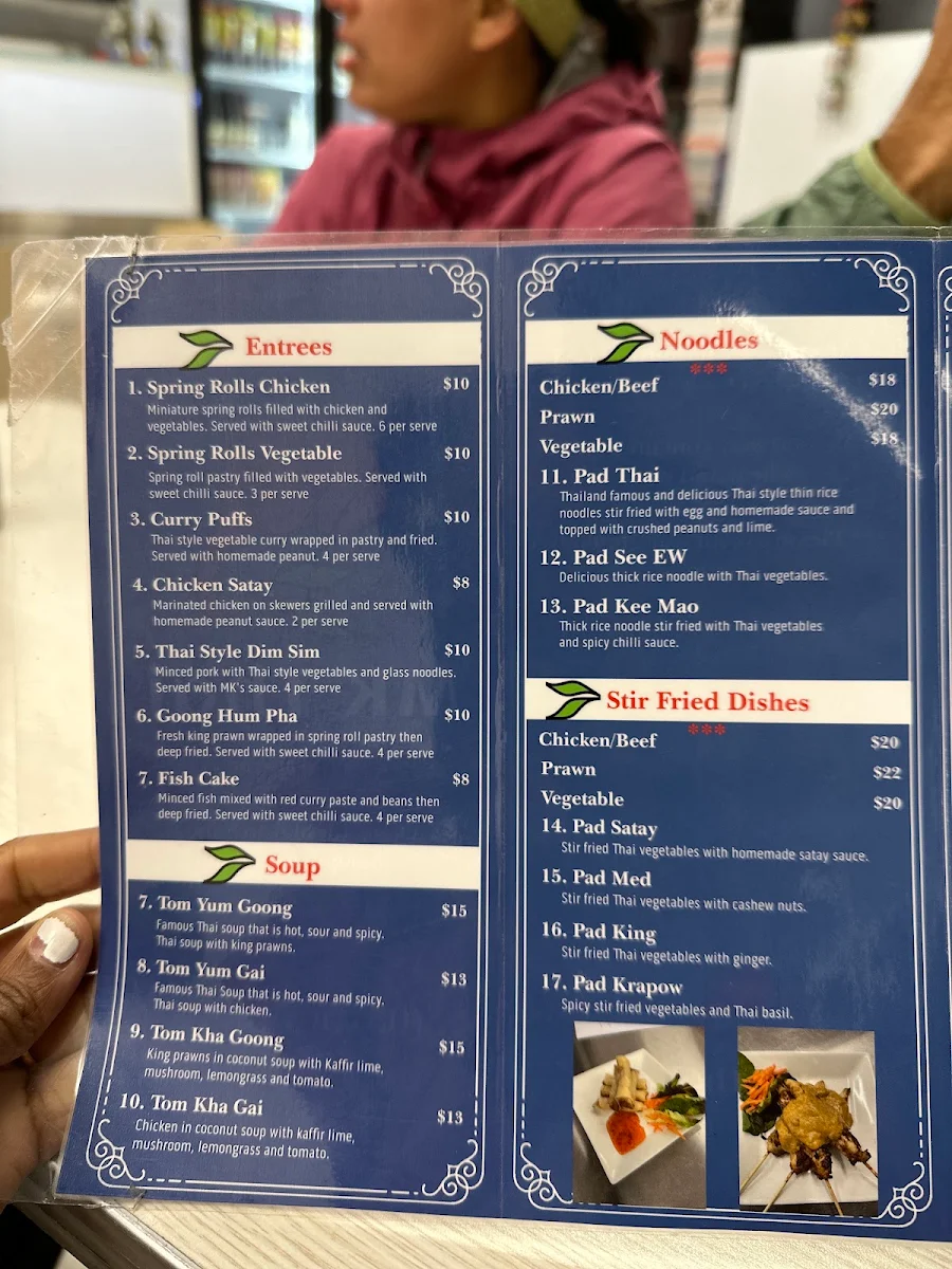 Menu, MK Thai