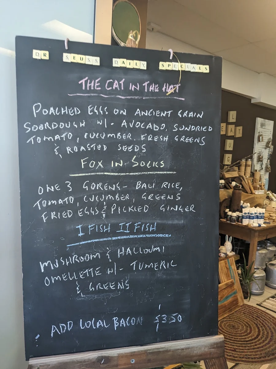 Menu, Cafe One 3