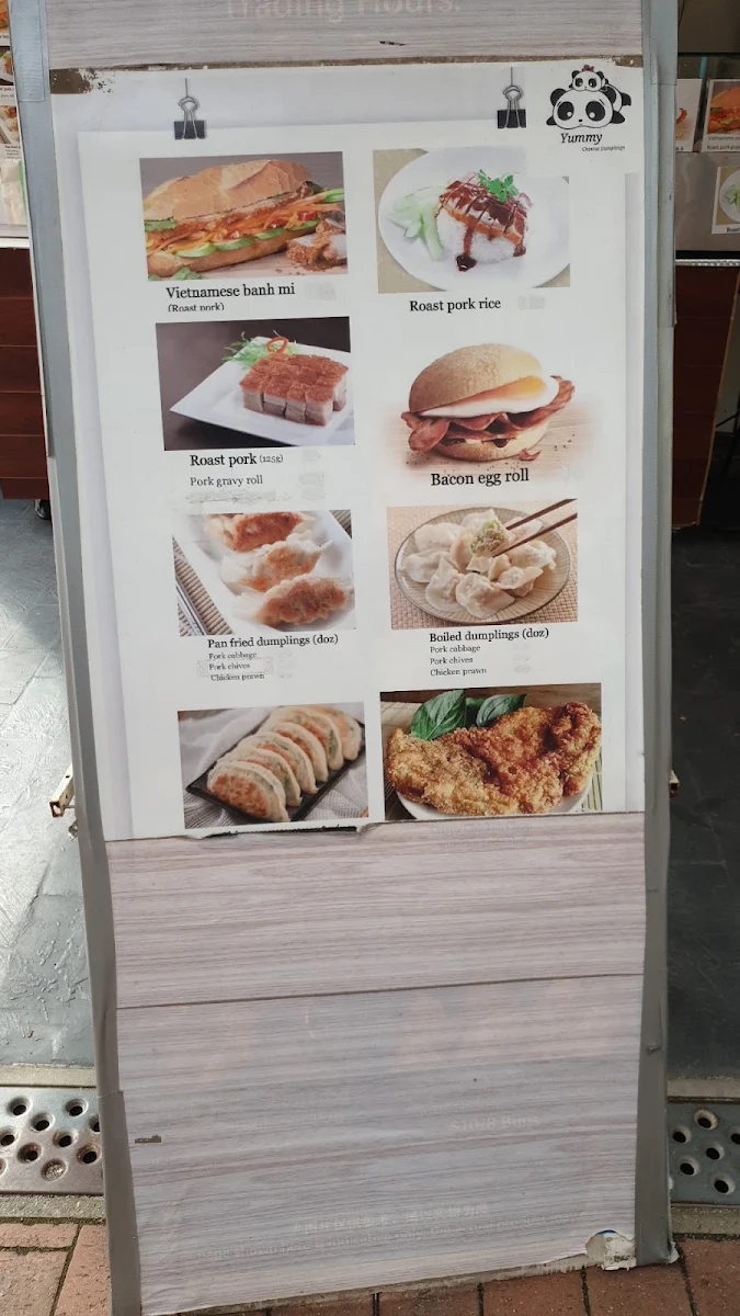 Menu, Yummy Chinese Dumplings