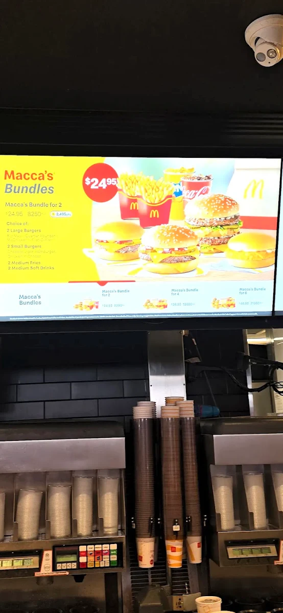 Menu, McDonald's Sydney Gateway