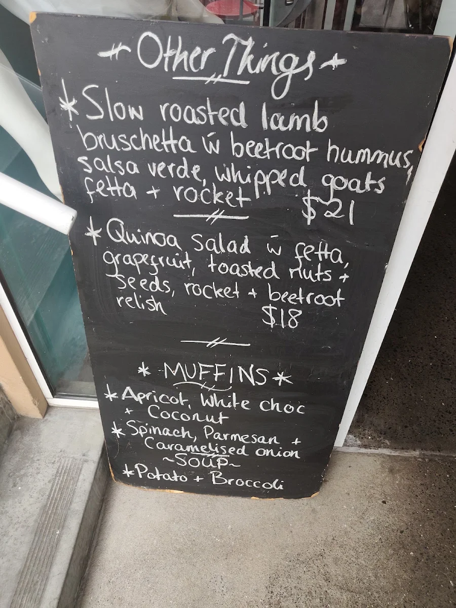 Menu, Machine Laundry Cafe