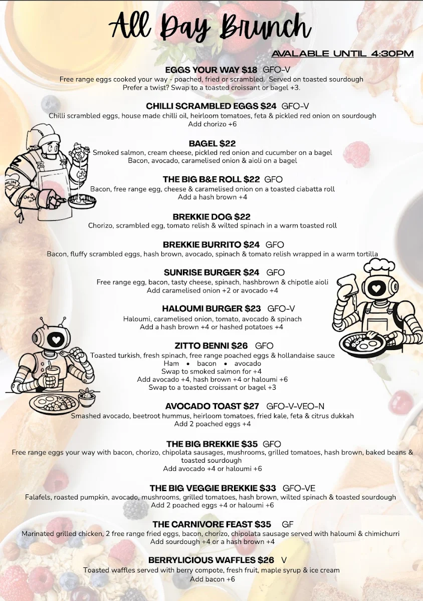 Menu, Zitto Elizabeth