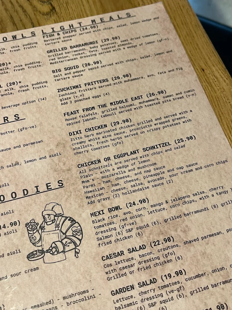 Menu, Zitto Elizabeth