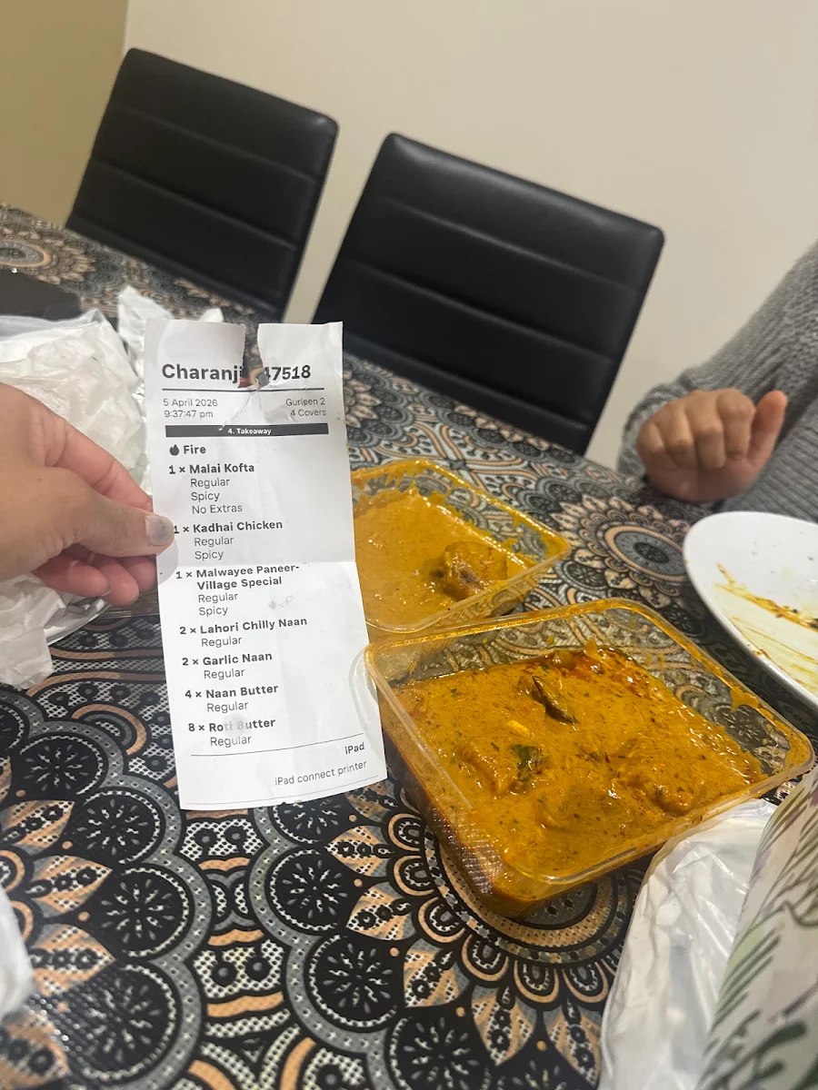Menu, Spice Nation Clyde North