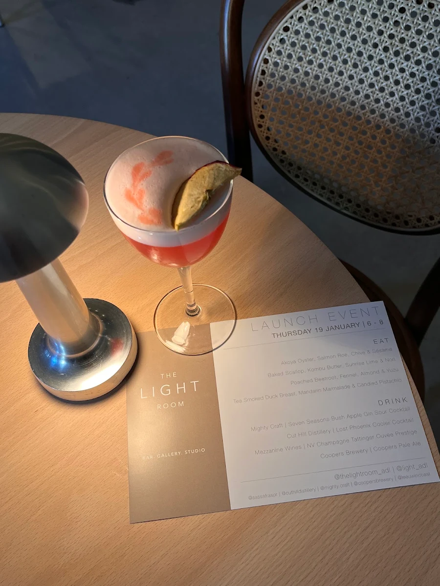 Menu, The Light Room at ILA