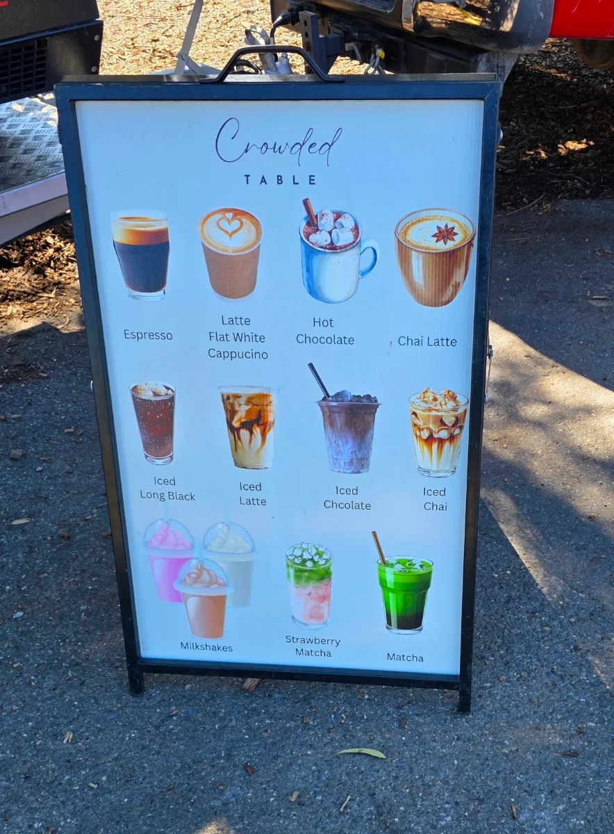 Menu, Crowded Table