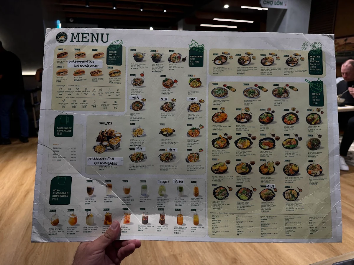 Menu, Chảo's Bistro - Chinatown