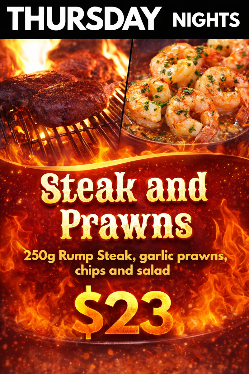 Menu, Bribie Island Golf Club Restaurant