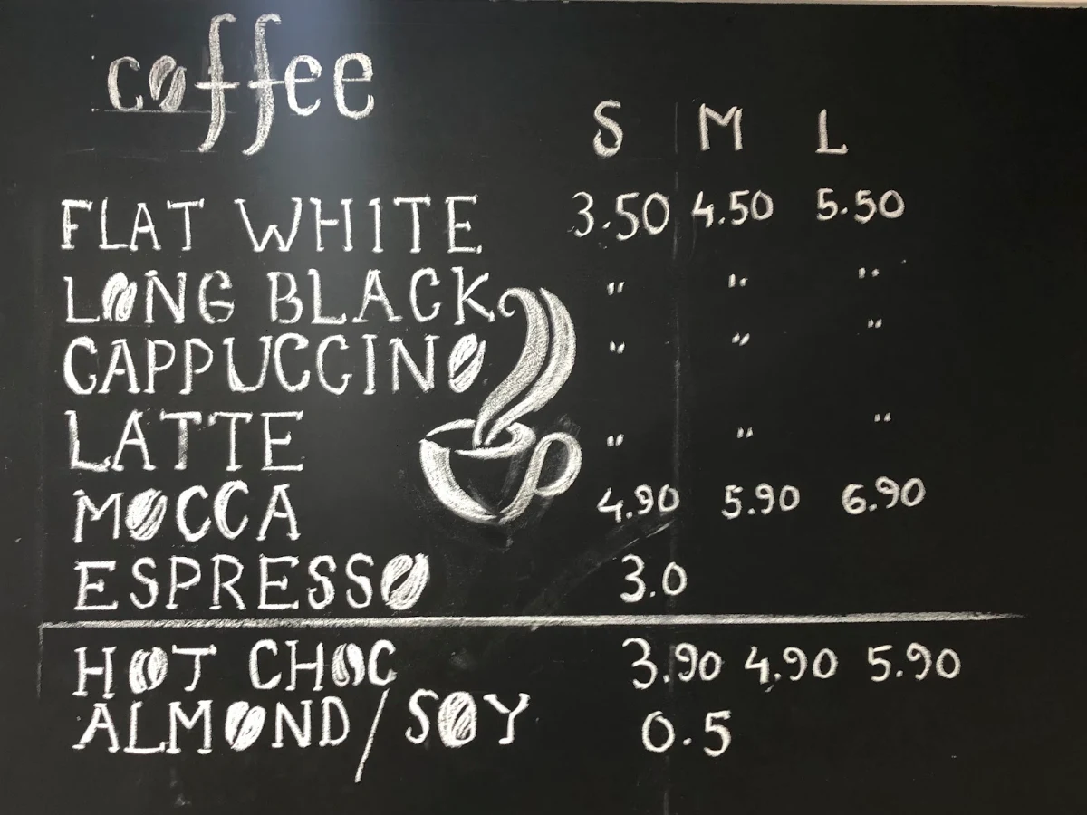Menu, Westside Takeaway