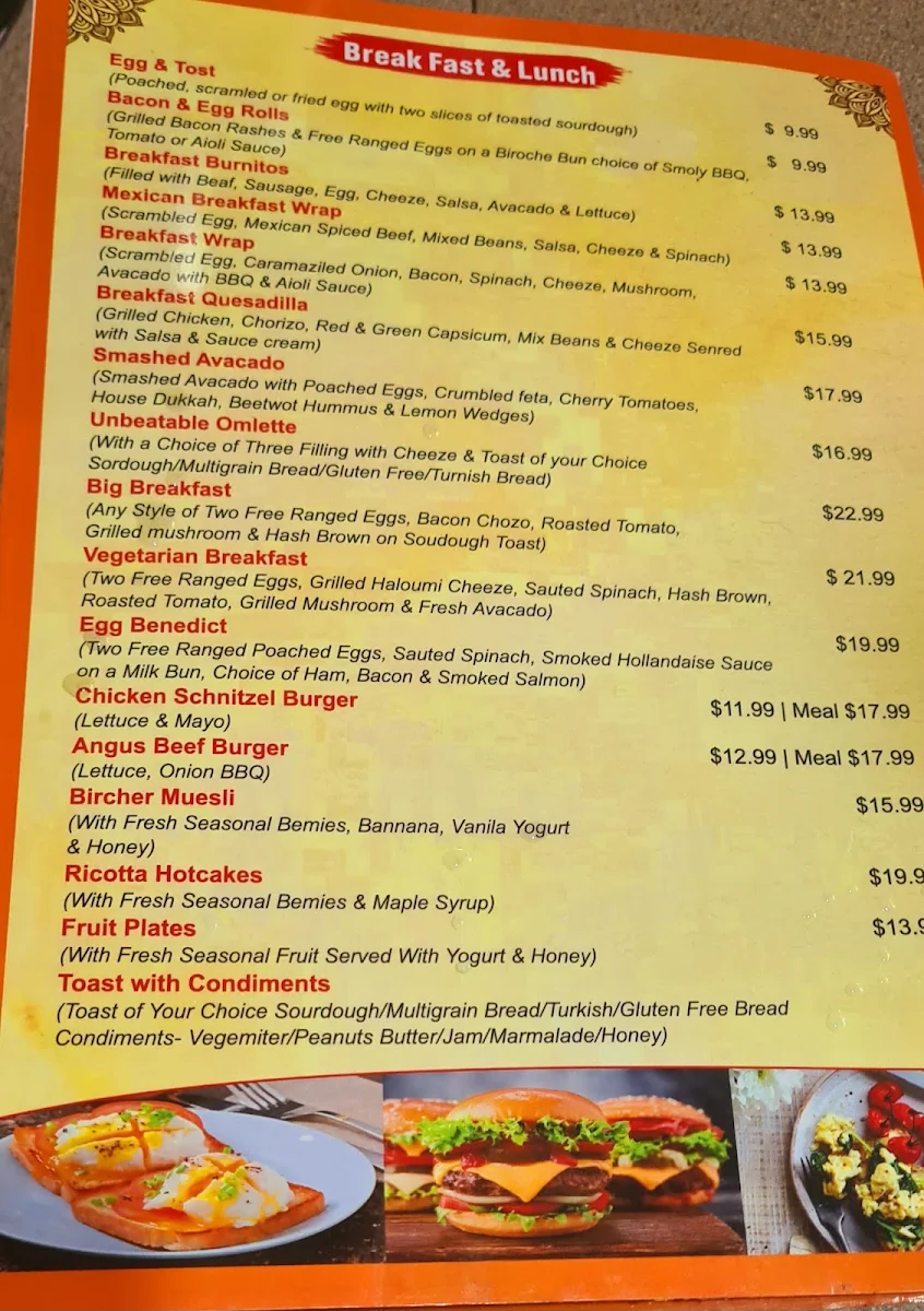 Menu, Reggie's The Oaks Pizzeria & Grill