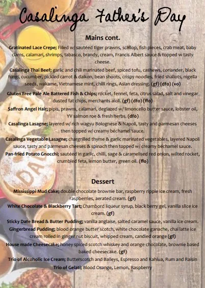 Menu, Casalinga