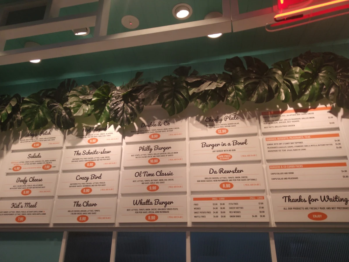 Menu, Burgers & Co