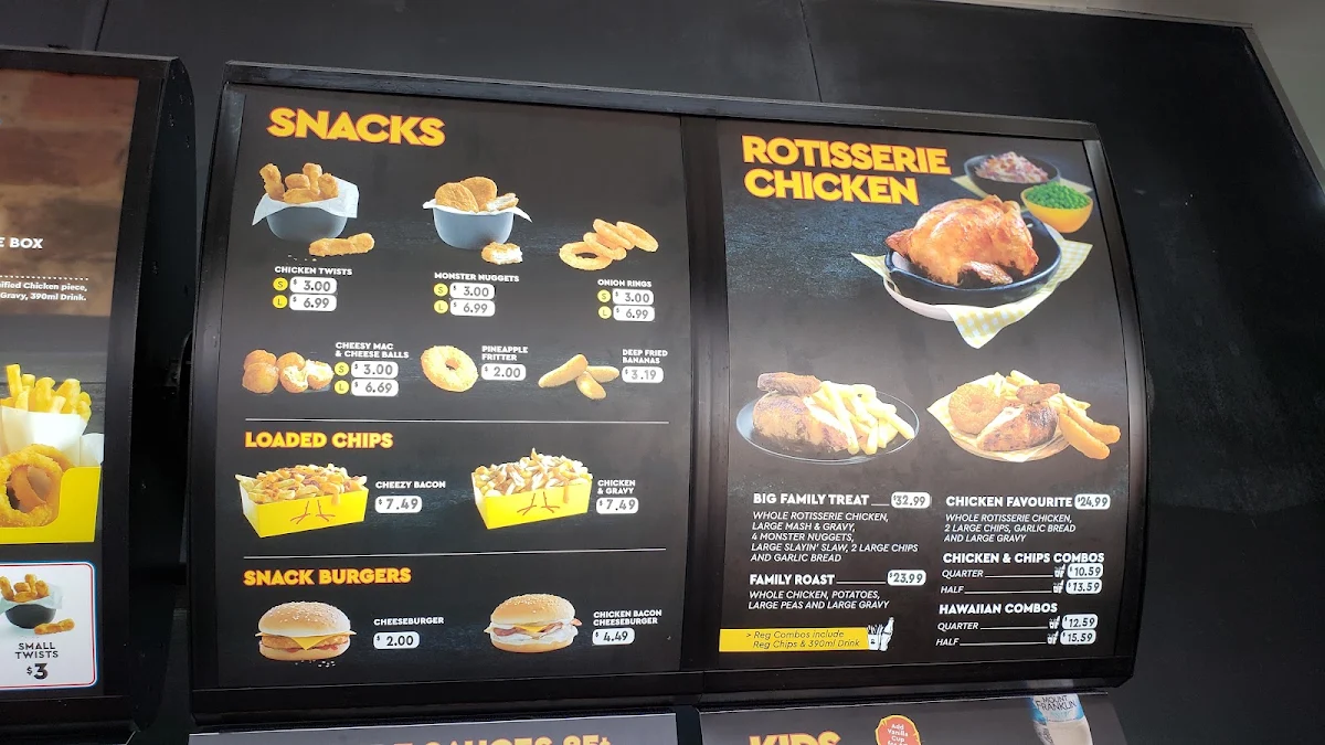 Menu, Chicken Treat Belmont