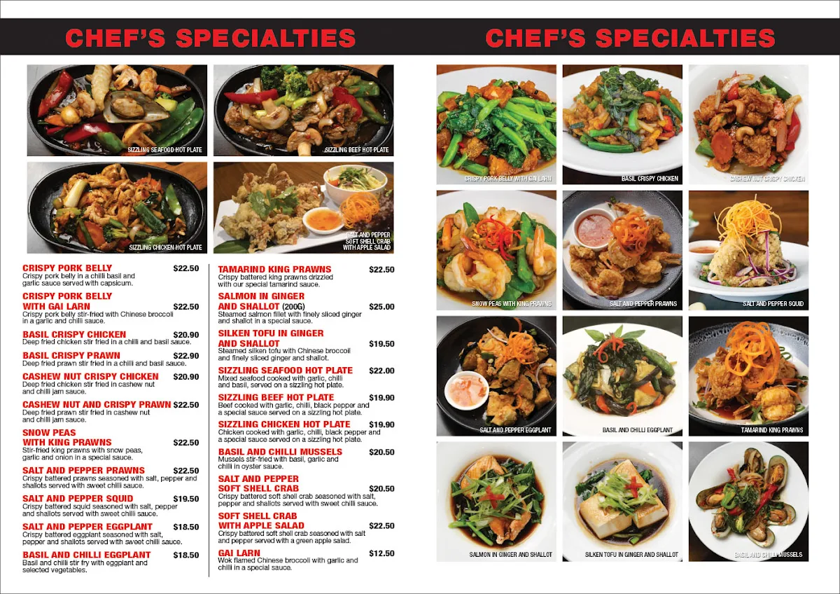 Menu, (Location at Unanderra) Coastal Thai Restaurant