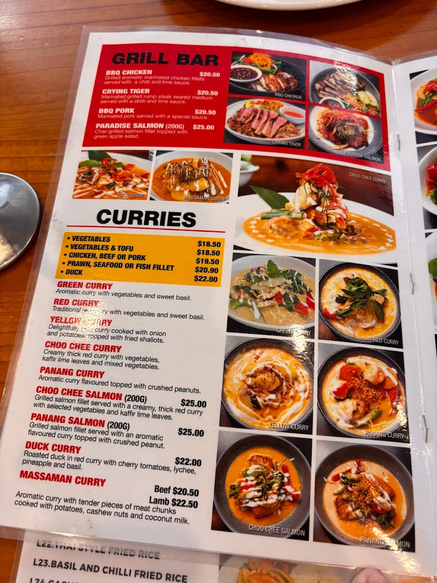 Menu, (Location at Unanderra) Coastal Thai Restaurant