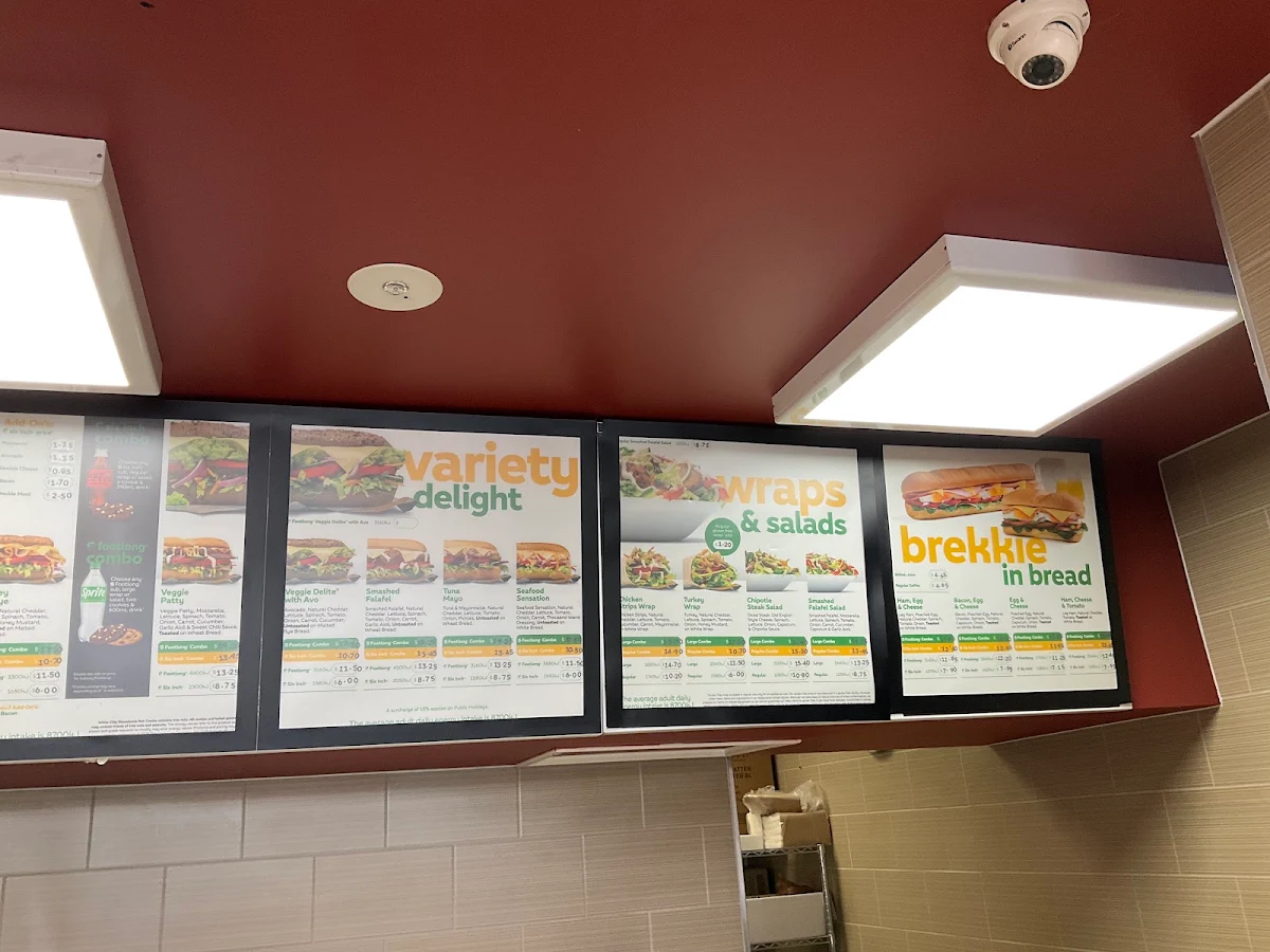 Menu, Subway