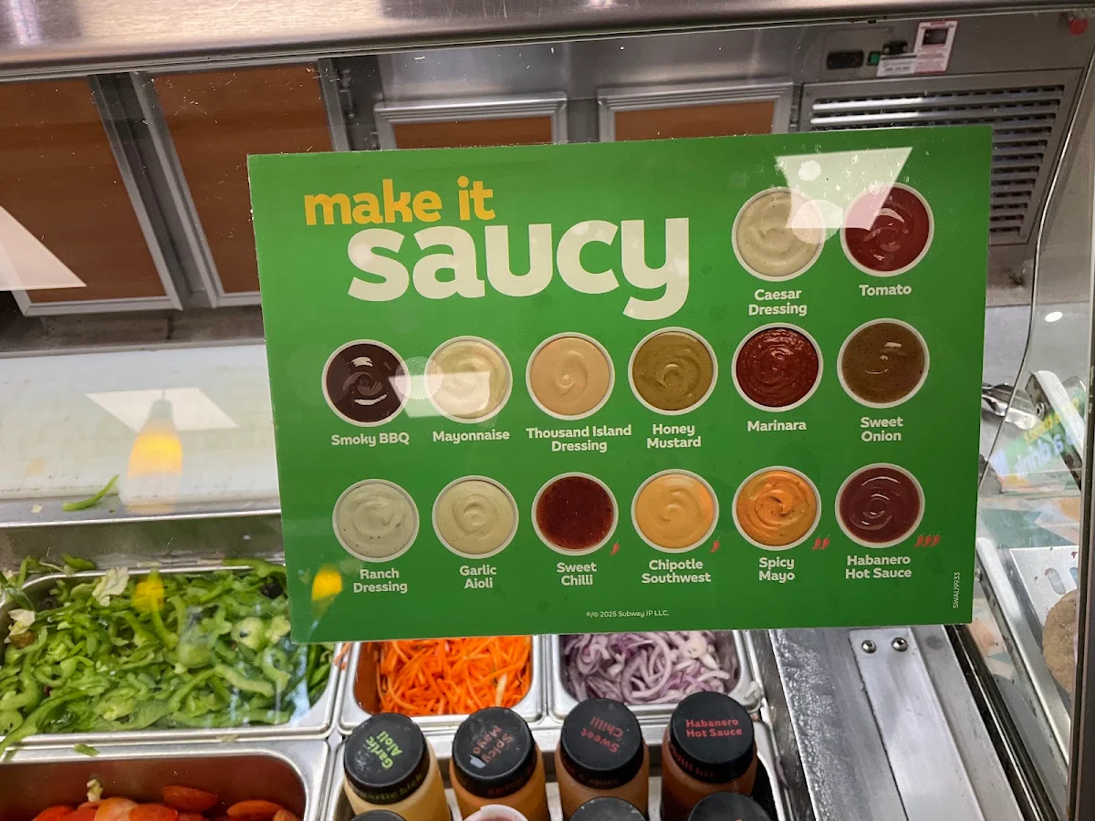 Menu, Subway