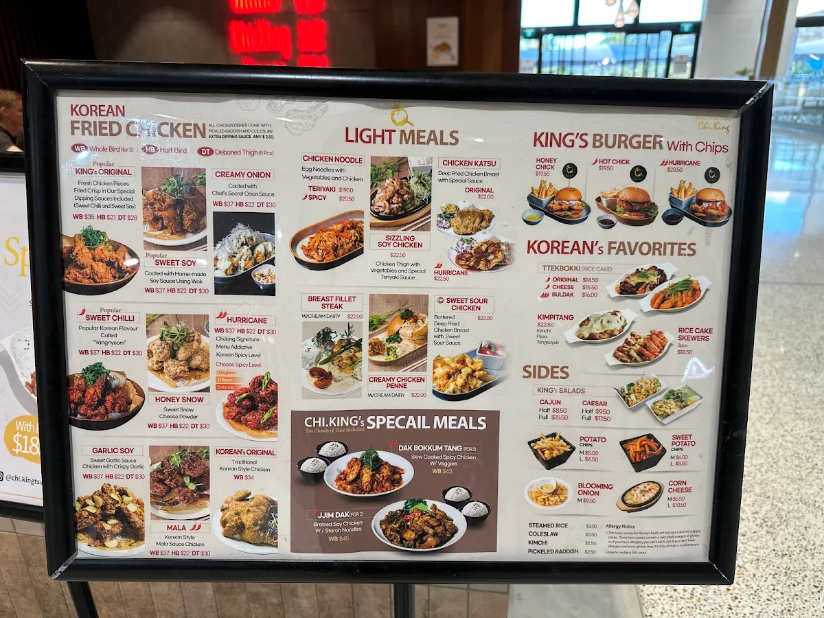 Menu, Chi.King Korean Fried Chicken at Castletown