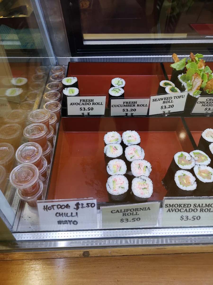 Menu, Tamworth Sushi
