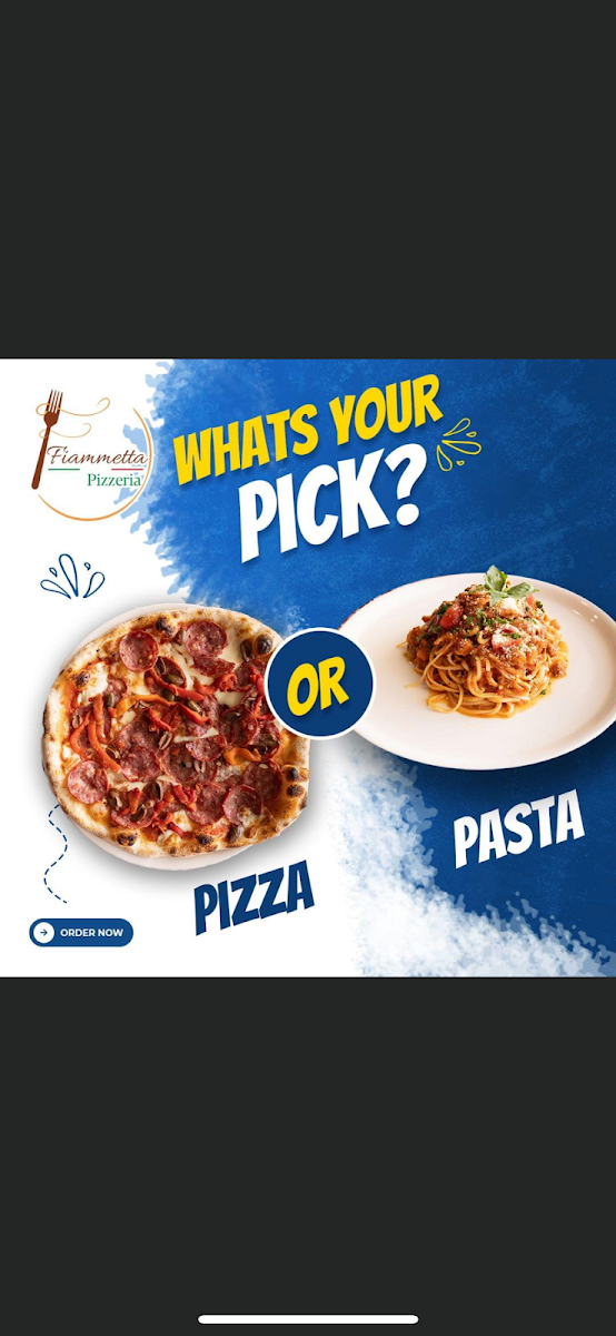 Menu, Fiammetta Pizzeria