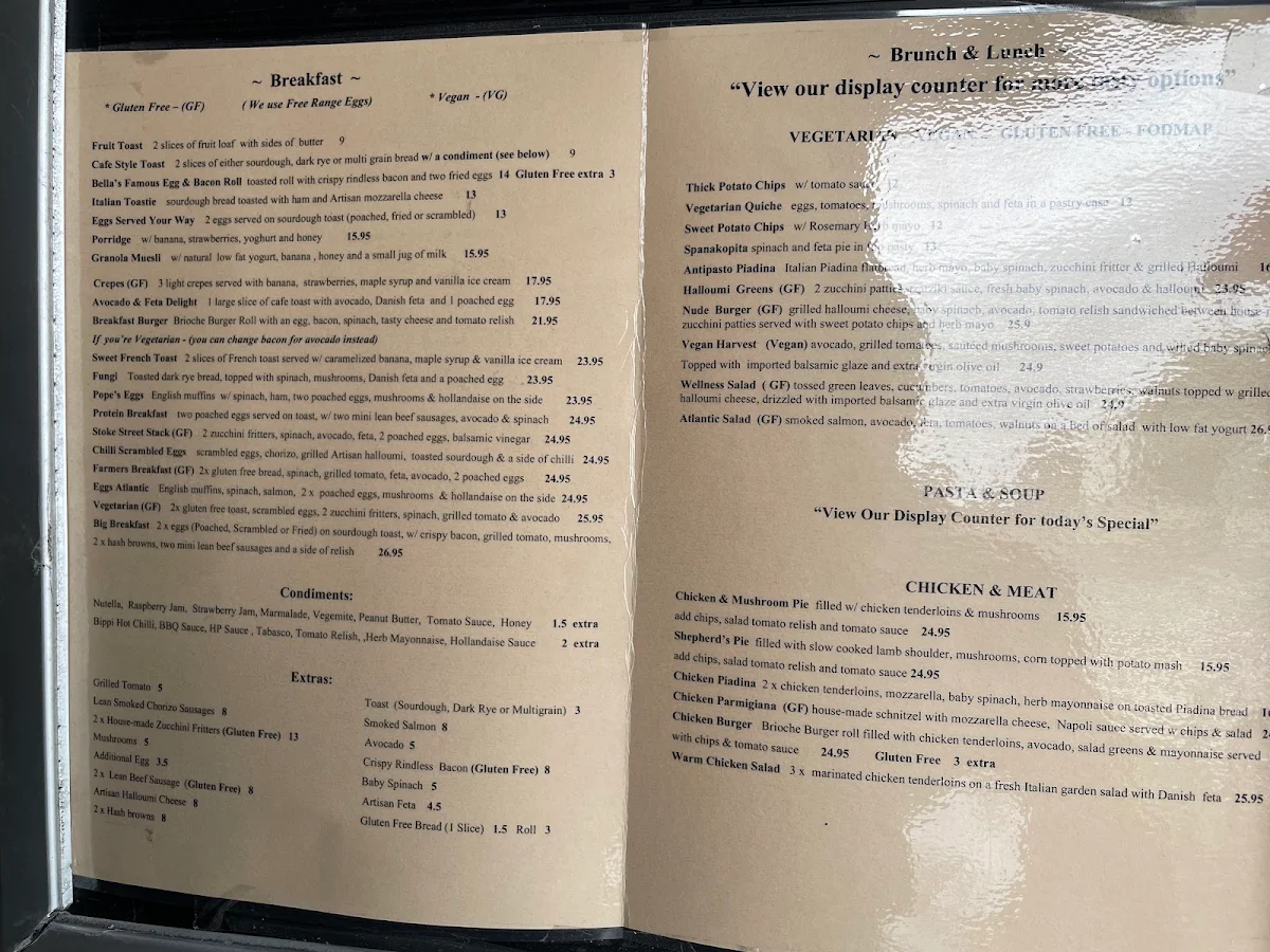 Menu, Bella Cosi