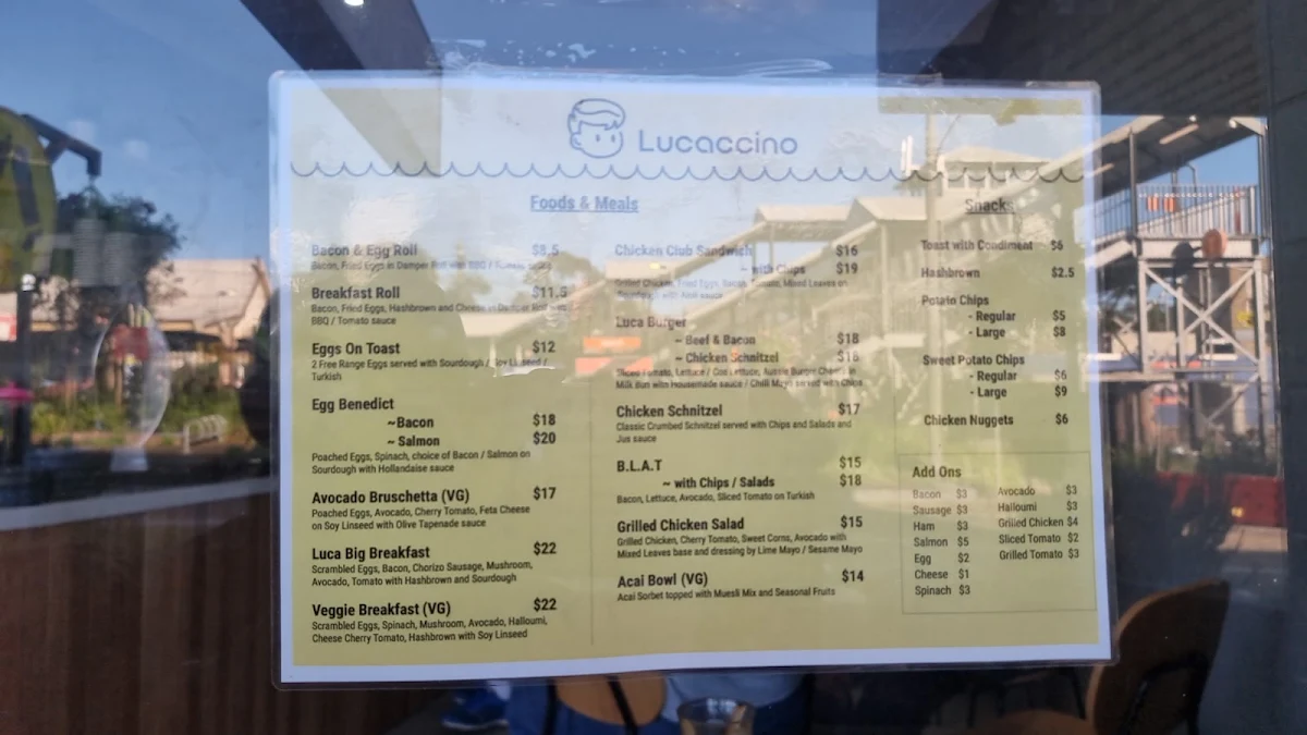 Menu, Lucaccino