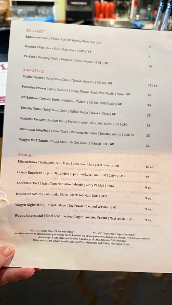 Menu, Kaiza Newtown | Japanese Restaurant