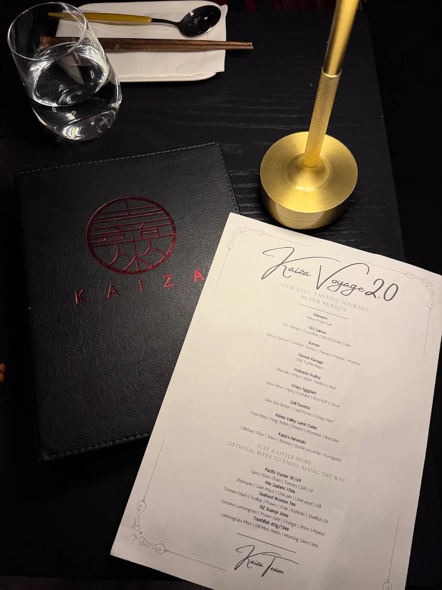 Menu, Kaiza Newtown | Japanese Restaurant