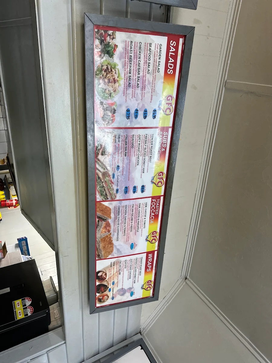 Menu, Pyrenees Pies & Takeaway
