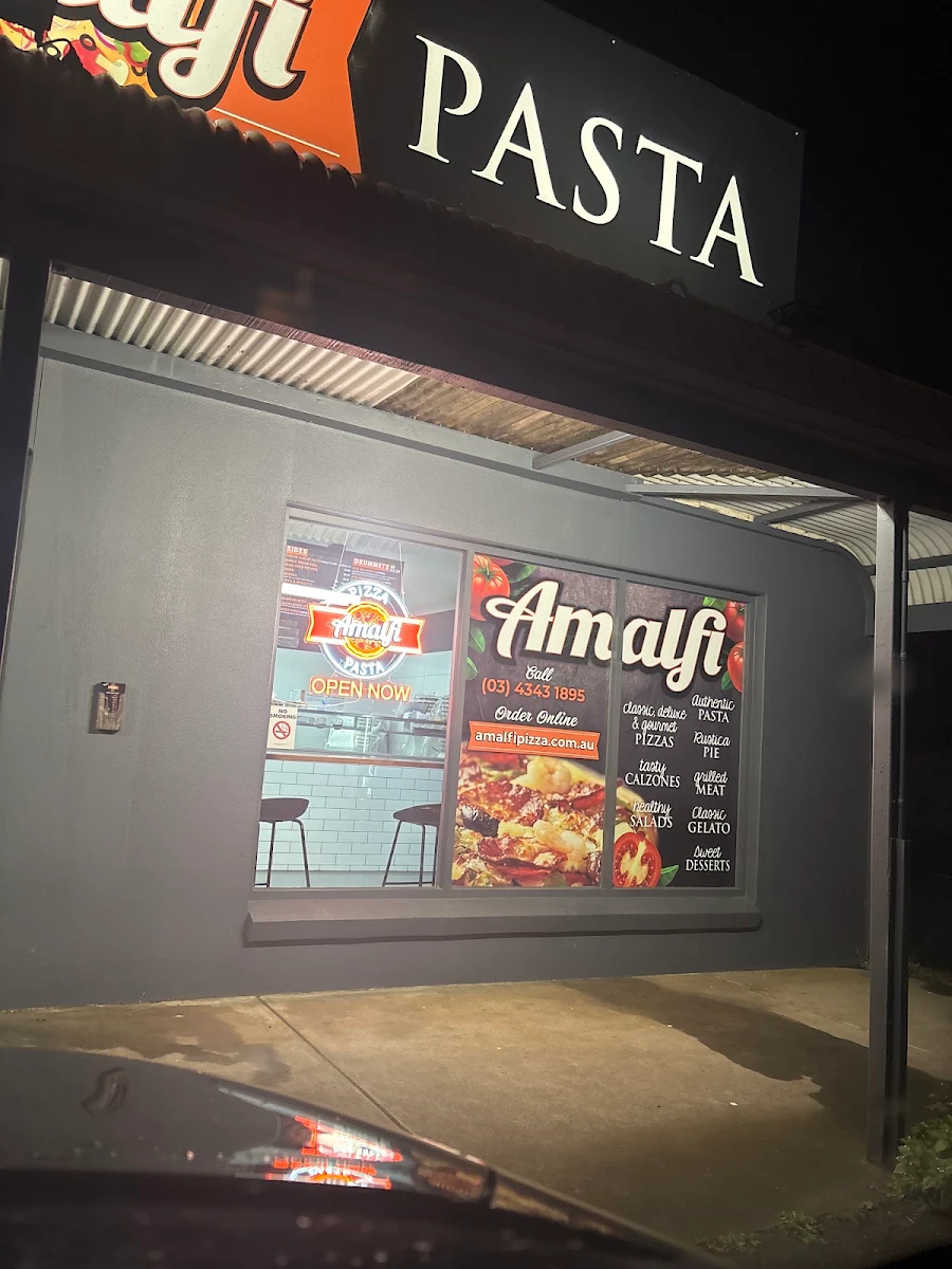 Menu, Amalfi Pizza & Pasta Wendouree