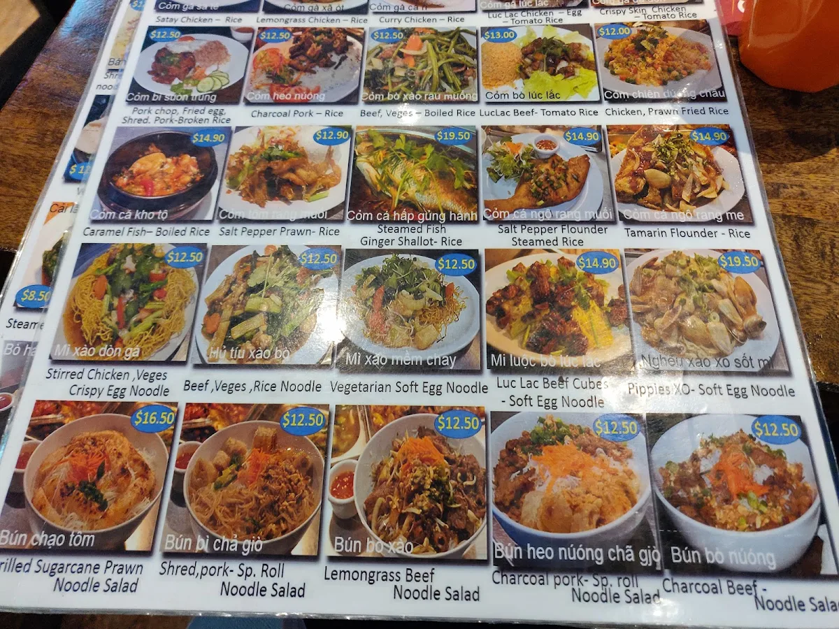 Menu, Mountbatten Hotel