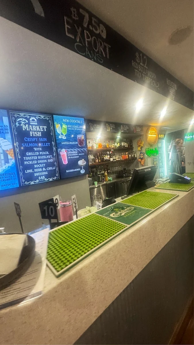 Menu, The Hollow Beach