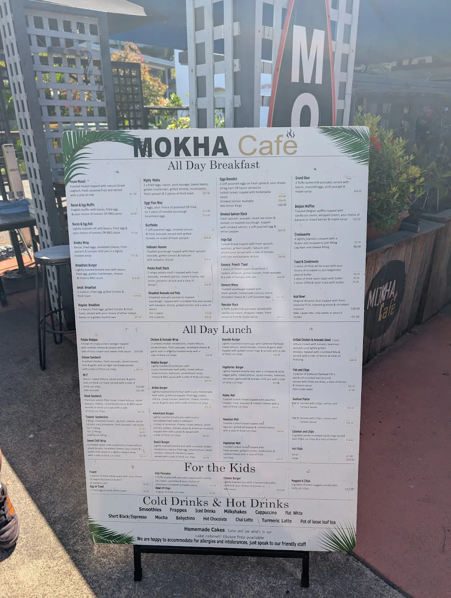 Menu, Mokha Cafe Woorim