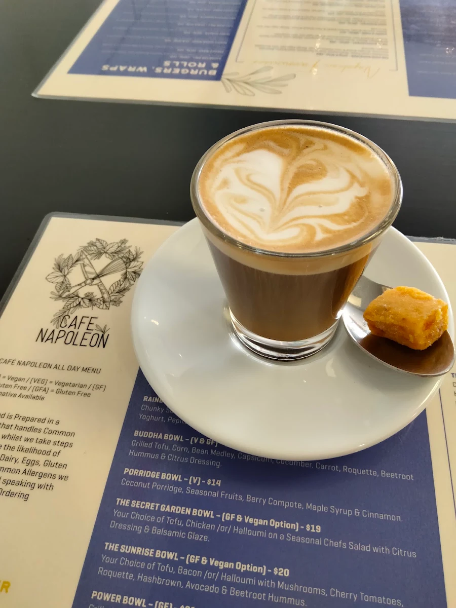 Menu, Cafe Napoleon